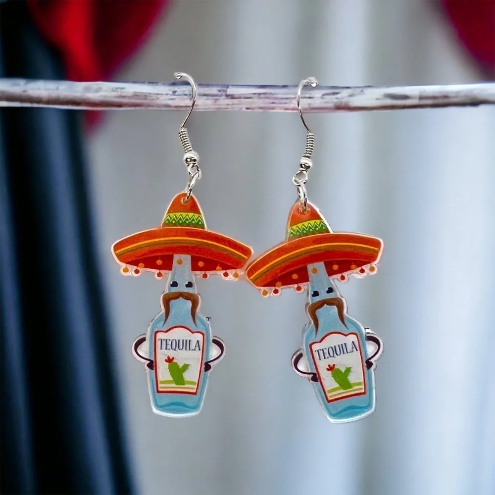 Tequila Temptations: NWT Dangle Earrings for a Spirited Style! 🍹💃